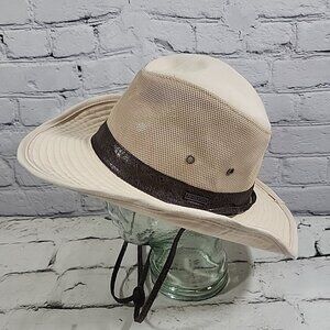 Pendleton Safari Hat Unisex Size L Khaki Nylon Breathable Posable Brim Sun Cap